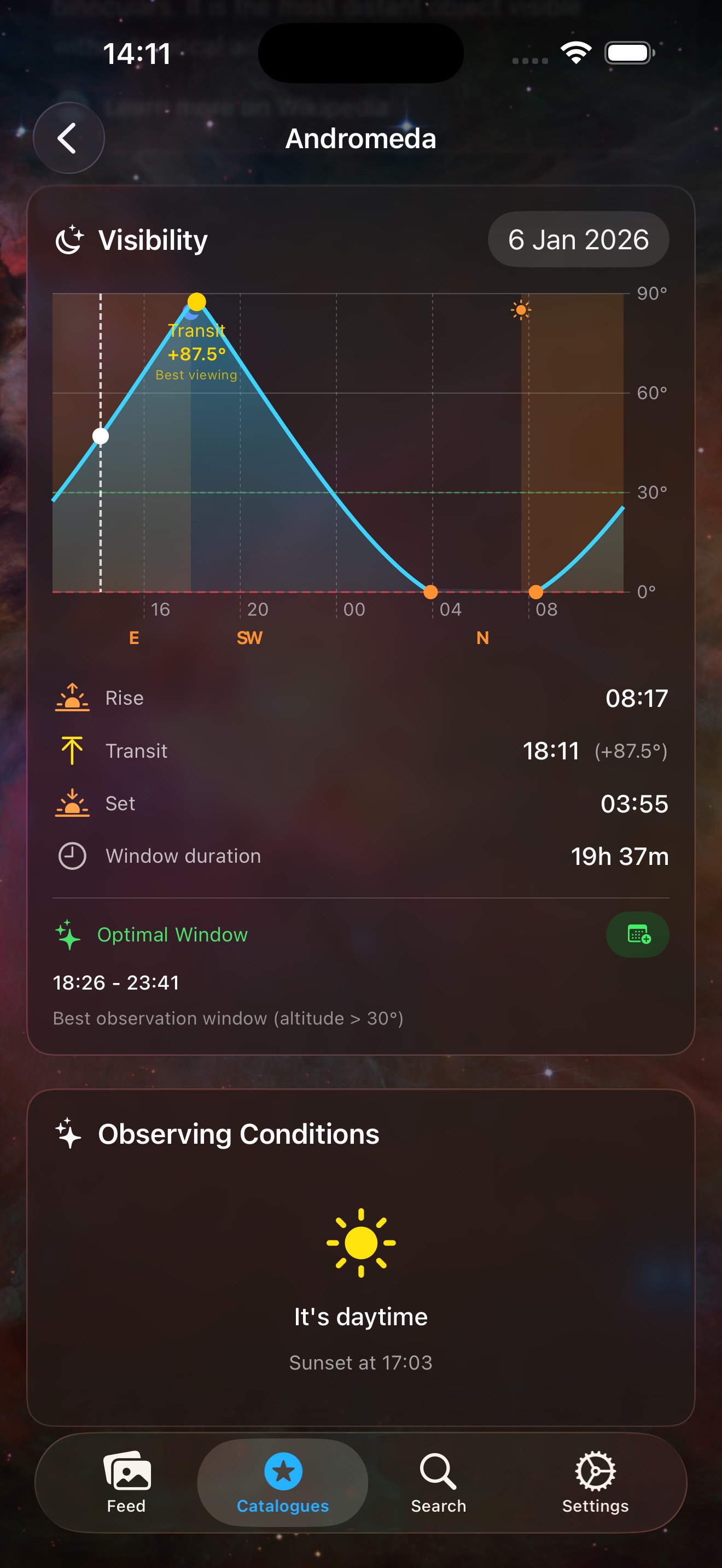 AstroCollect - Observation Planner