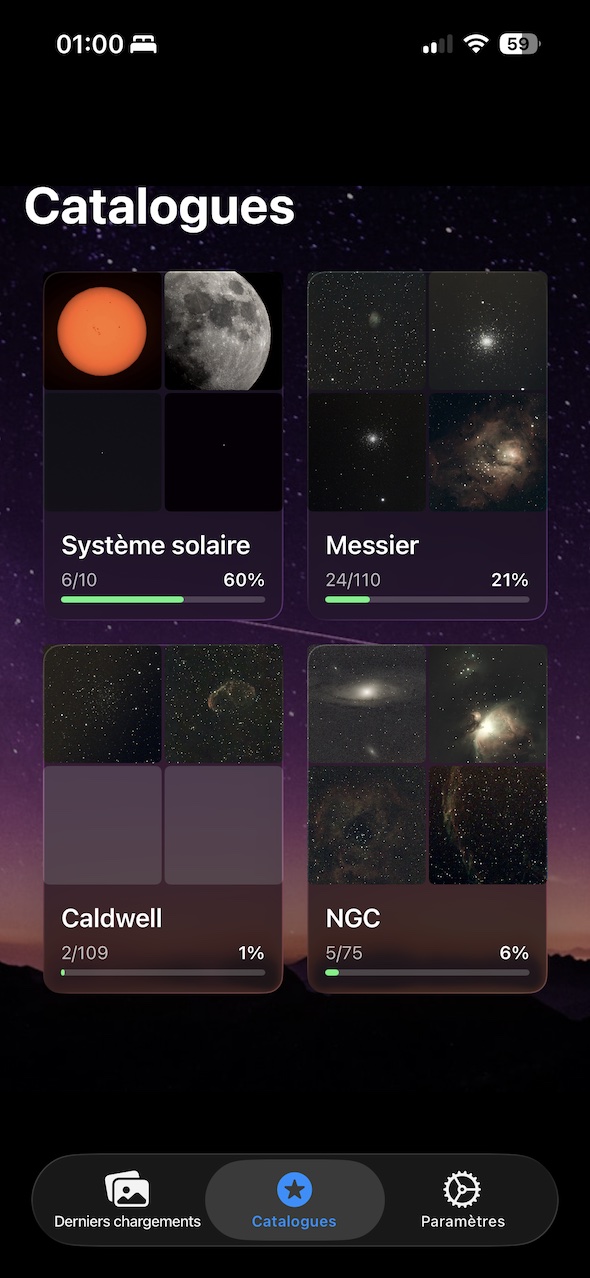 AstroCollect - Catalogues astronomiques
