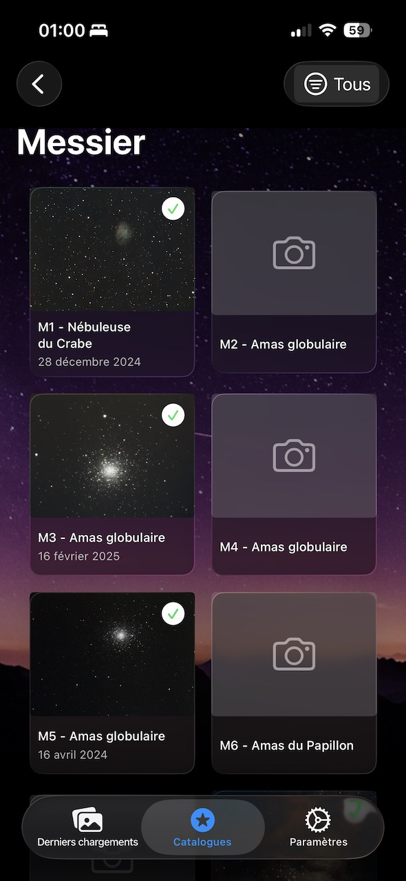 AstroCollect - Catalogue Messier